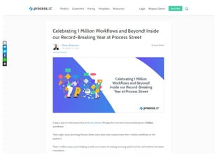 Celebrating 1 Million Workflows and Beyond! Inside our Record-Breaking Year at Process Street