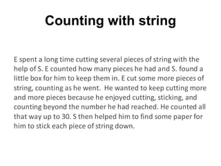 Counting with string
 