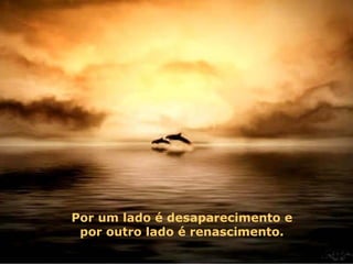 Por um lado é desaparecimento e  por outro lado é renascimento.  