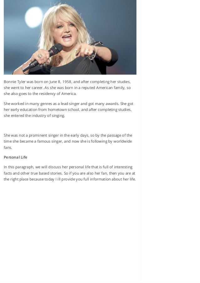 What Is Bonnie Tyler Worth