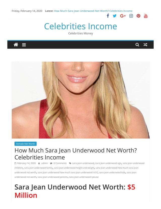 Sara Jean Underwood Net Worth, Biography & Lifestyle. You will get full