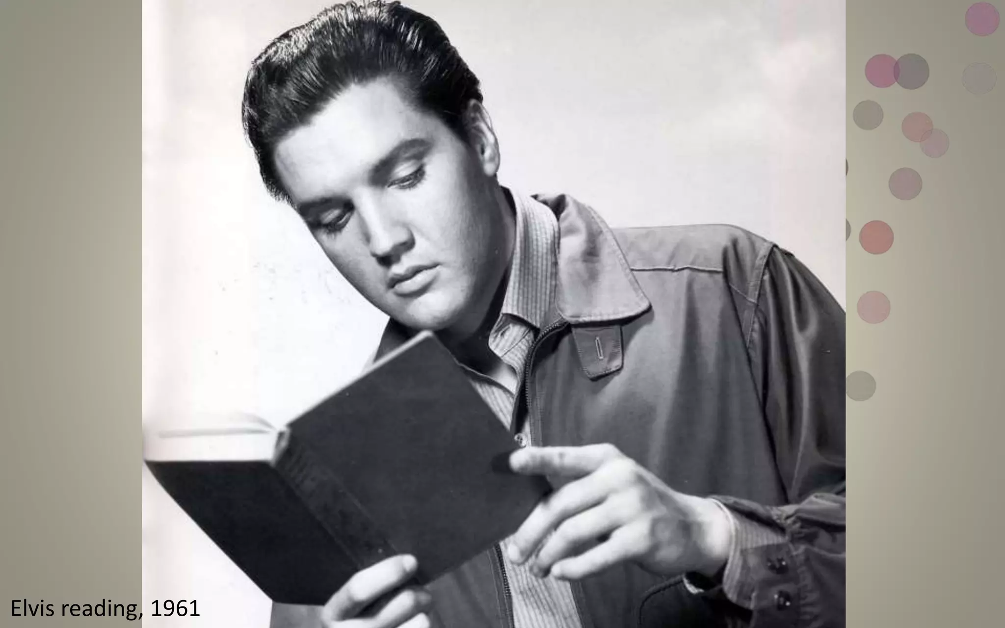 Elvis reading, 1961