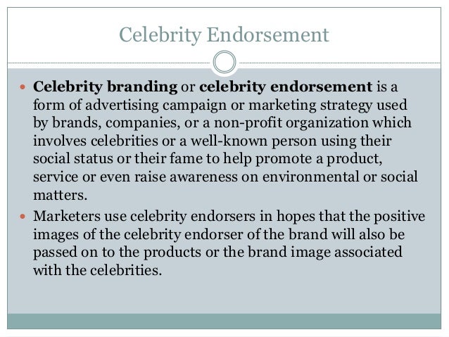 celebrity non profit endorsements