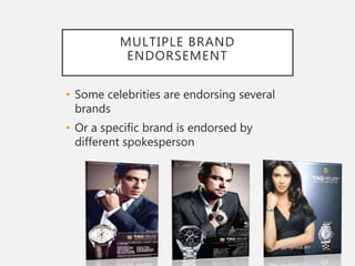 Celebrity endorsement ppt | PPTX