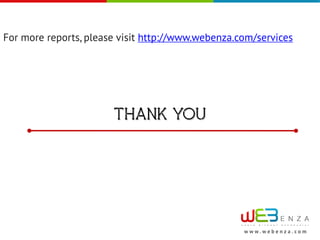 For more reports, please visit http://www.webenza.com/services




                       THANK YOU




                                                   w w w.webenza.com
 