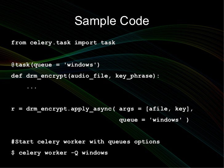 Advanced task management with Celery