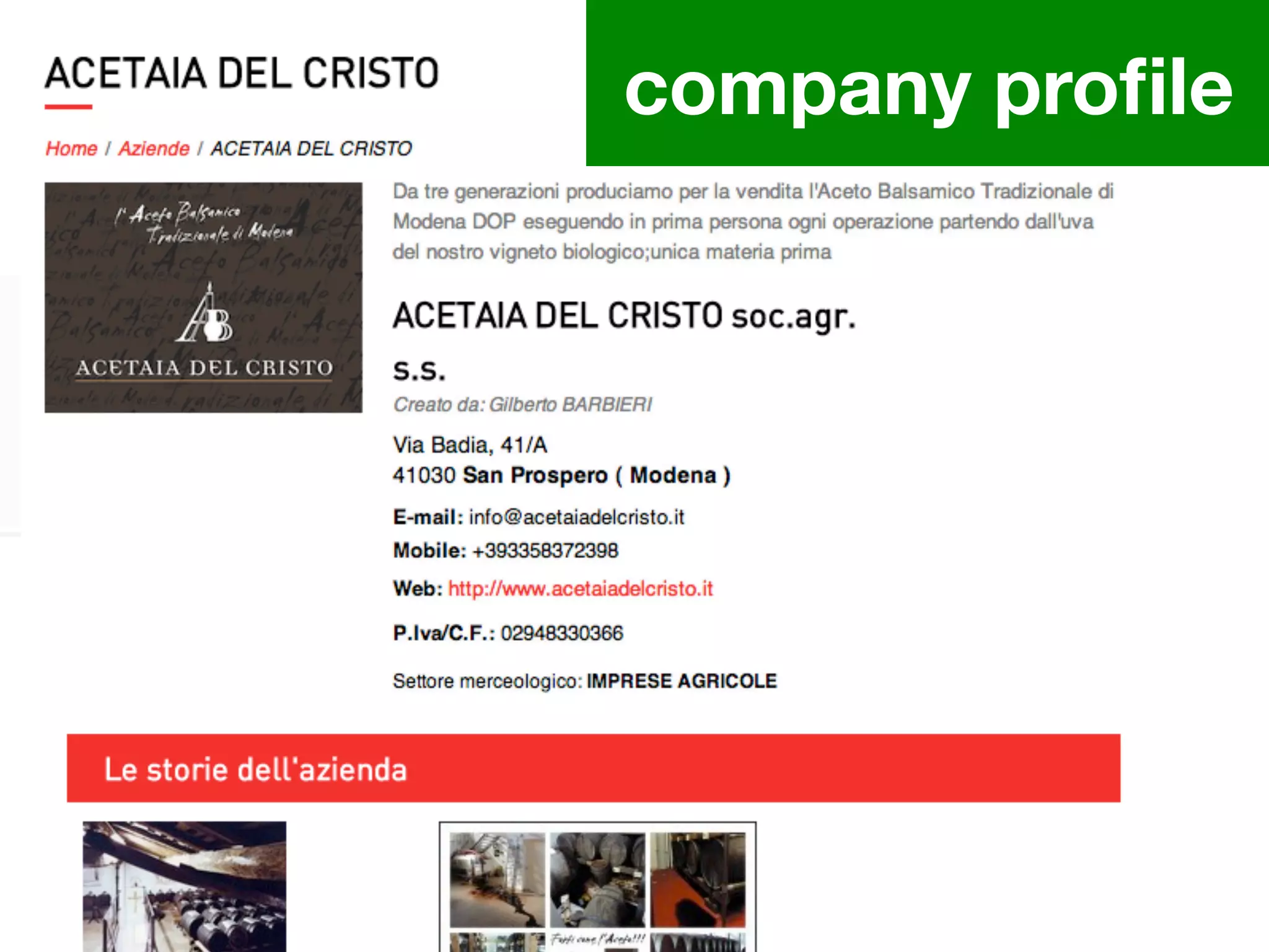 company proﬁle
 
