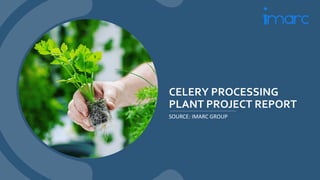 CELERY PROCESSING
PLANT PROJECT REPORT
SOURCE: IMARC GROUP
 