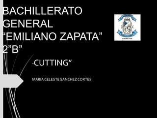 BACHILLERATO
GENERAL
“EMILIANO ZAPATA”
2”B”
“CUTTING”
MARIA CELESTE SANCHEZCORTES
 