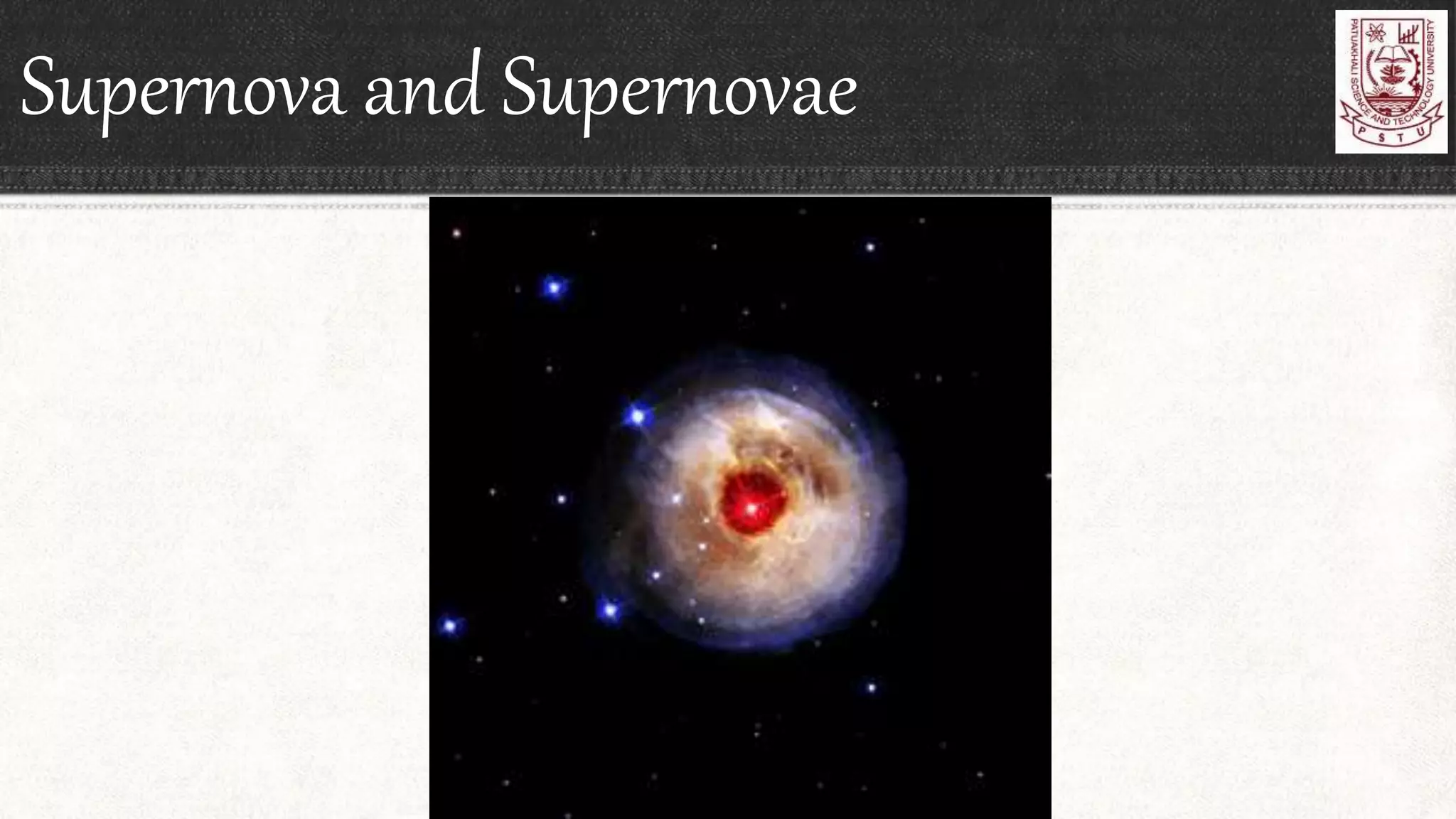 Supernova and Supernovae
 
