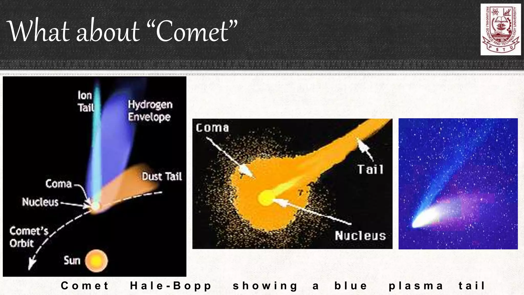 What about “Comet”
C o m e t H a l e - B o p p s h o w i n g a b l u e p l a s m a t a i l
 