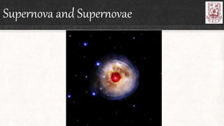 Supernova and Supernovae
 