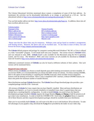 CELESTIA USER'S GUIDE - SOFTWARE | PDF