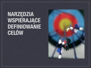 NARZĘDZIA
WSPIERAJĄCE
DEFINIOWANIE
CELÓW
 