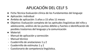 Celf 5 Protocol.pdf CELF 5.pptx (1).pdfgggggggggggggggggggggggggggg | PDF
