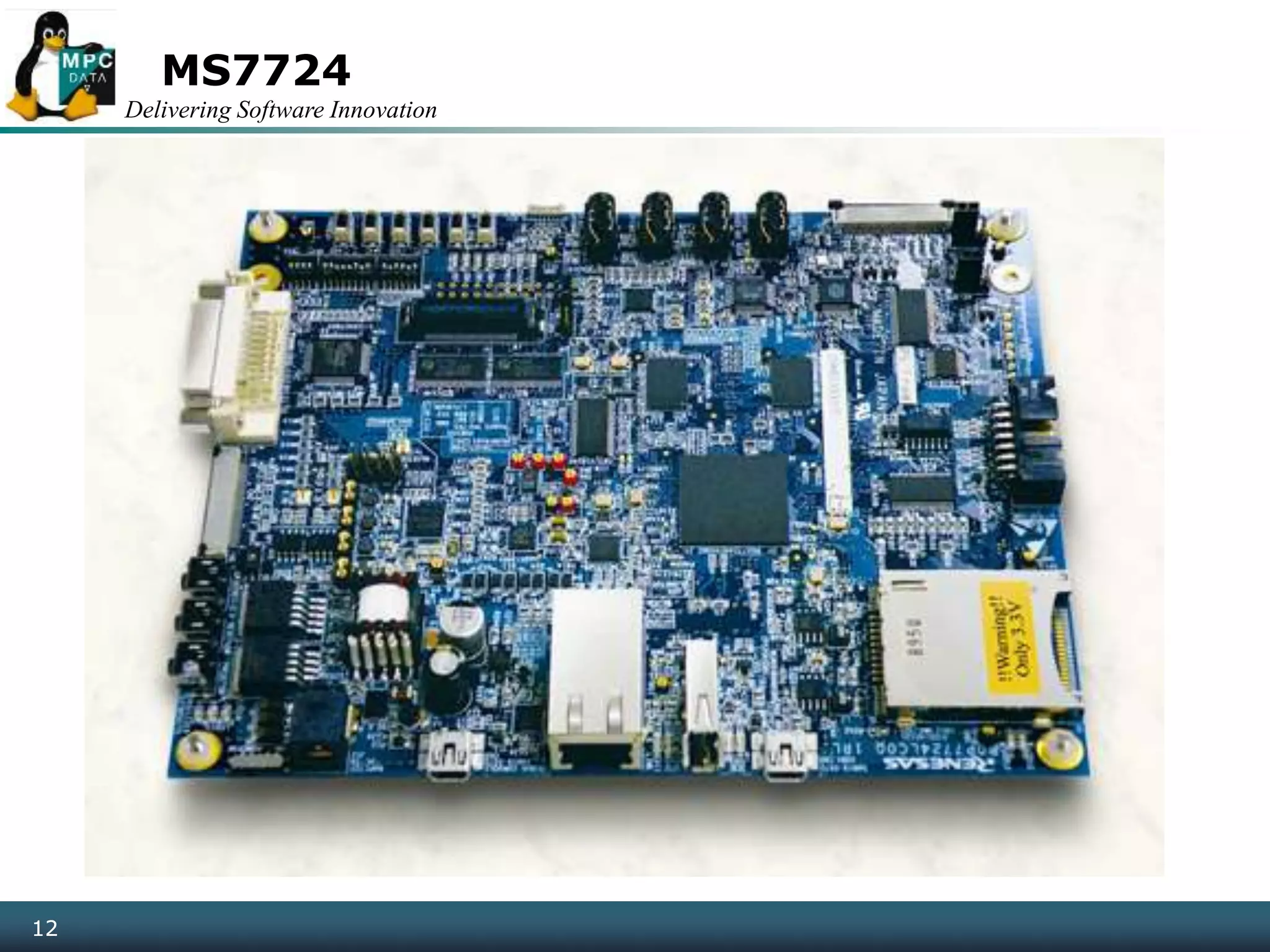 Delivering Software Innovation
12
MS7724
12
 