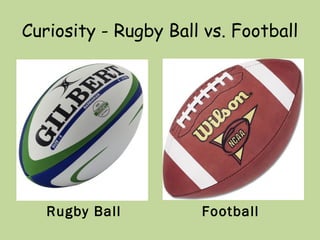 Curiosity - Rugby Ball vs. Football

Rugby Ball

Football

 
