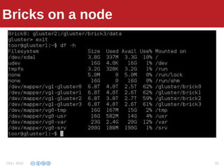 Bricks on a nodeBricks on a node
CELI 2015 23
 