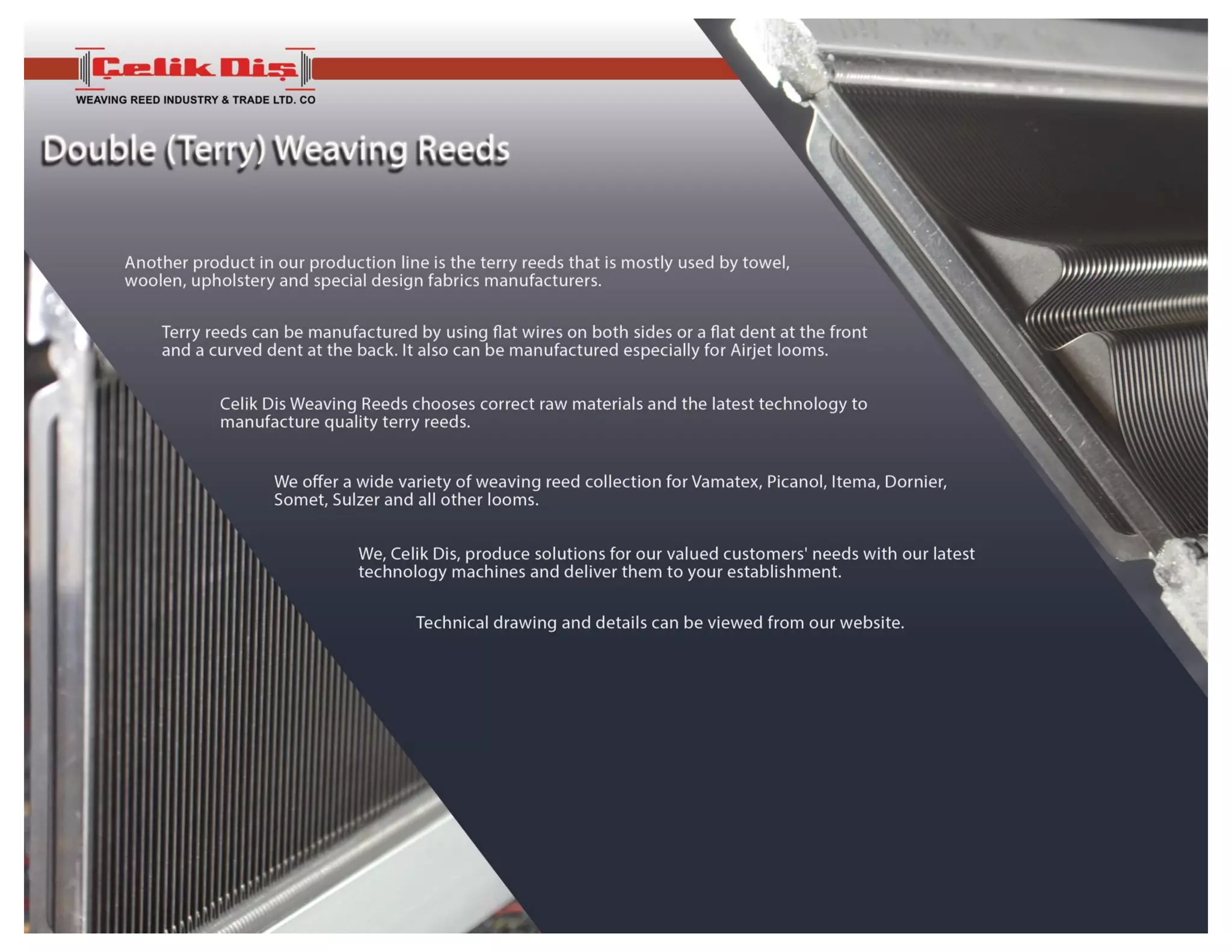 Celik Dis Weaving Reeds Catalog 2019 in English. PPT