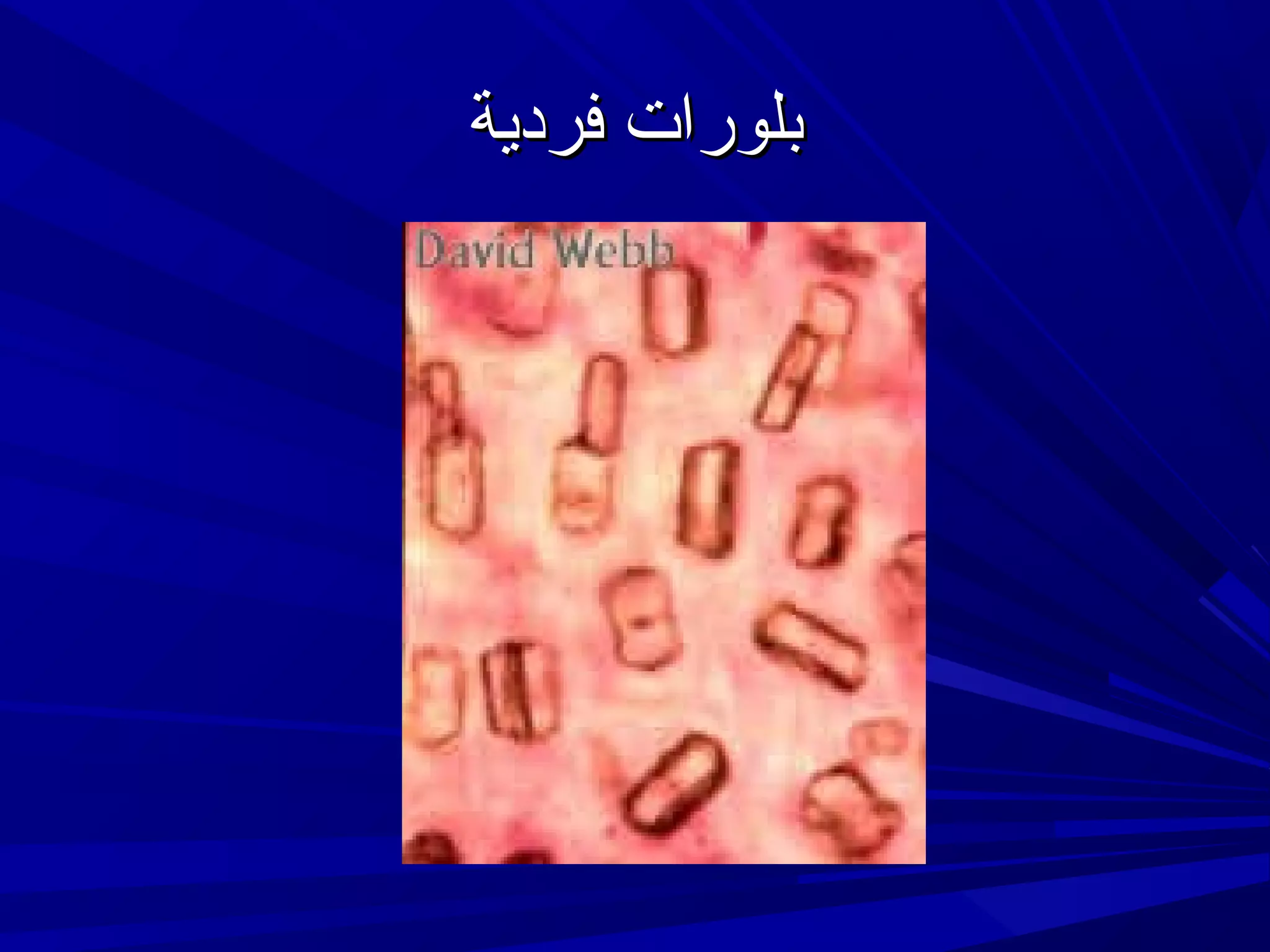 ‫بلورات فردية‬

 