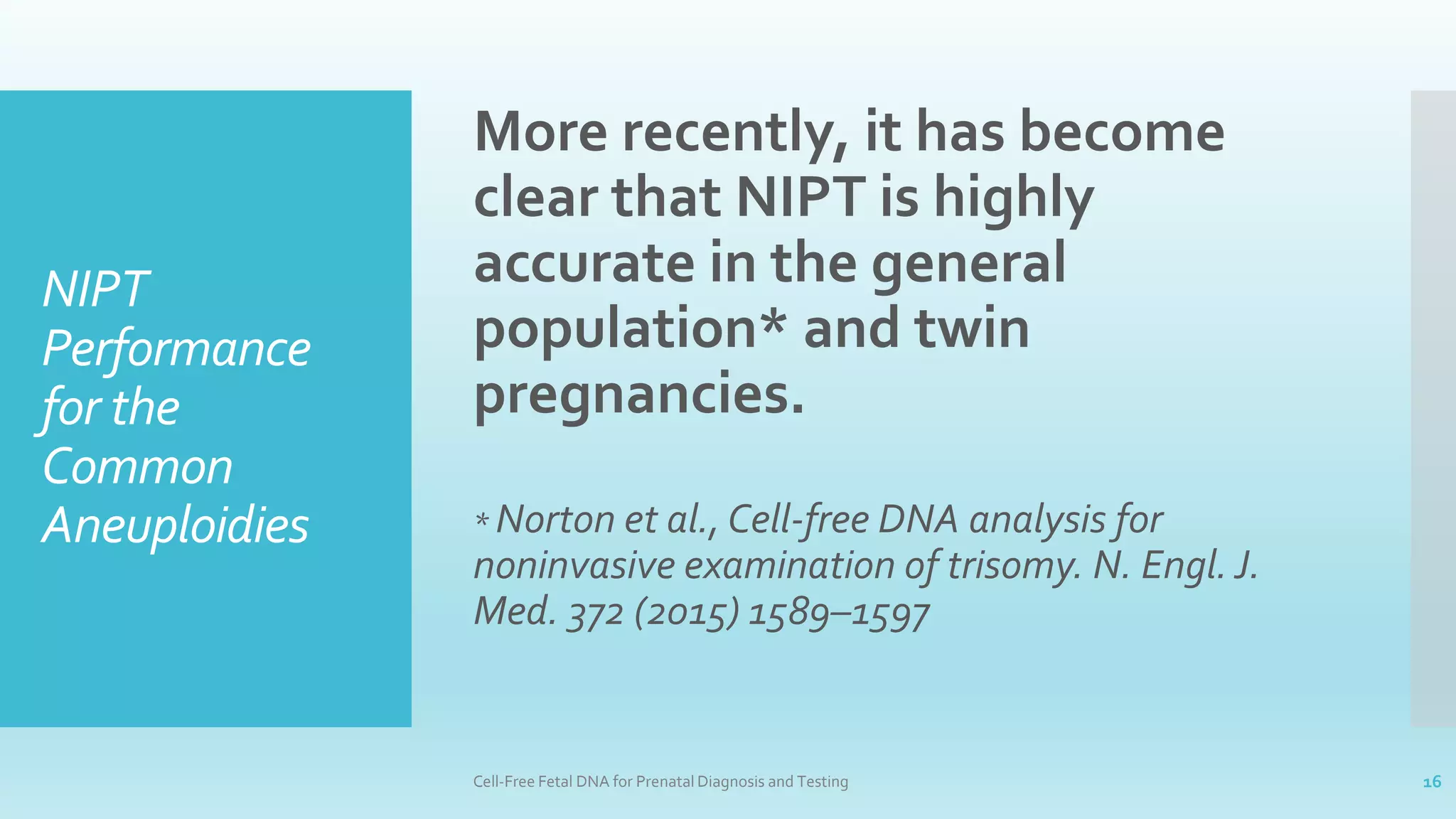 Cell free fetal dna testing for prenatal diagnosis | PPTX