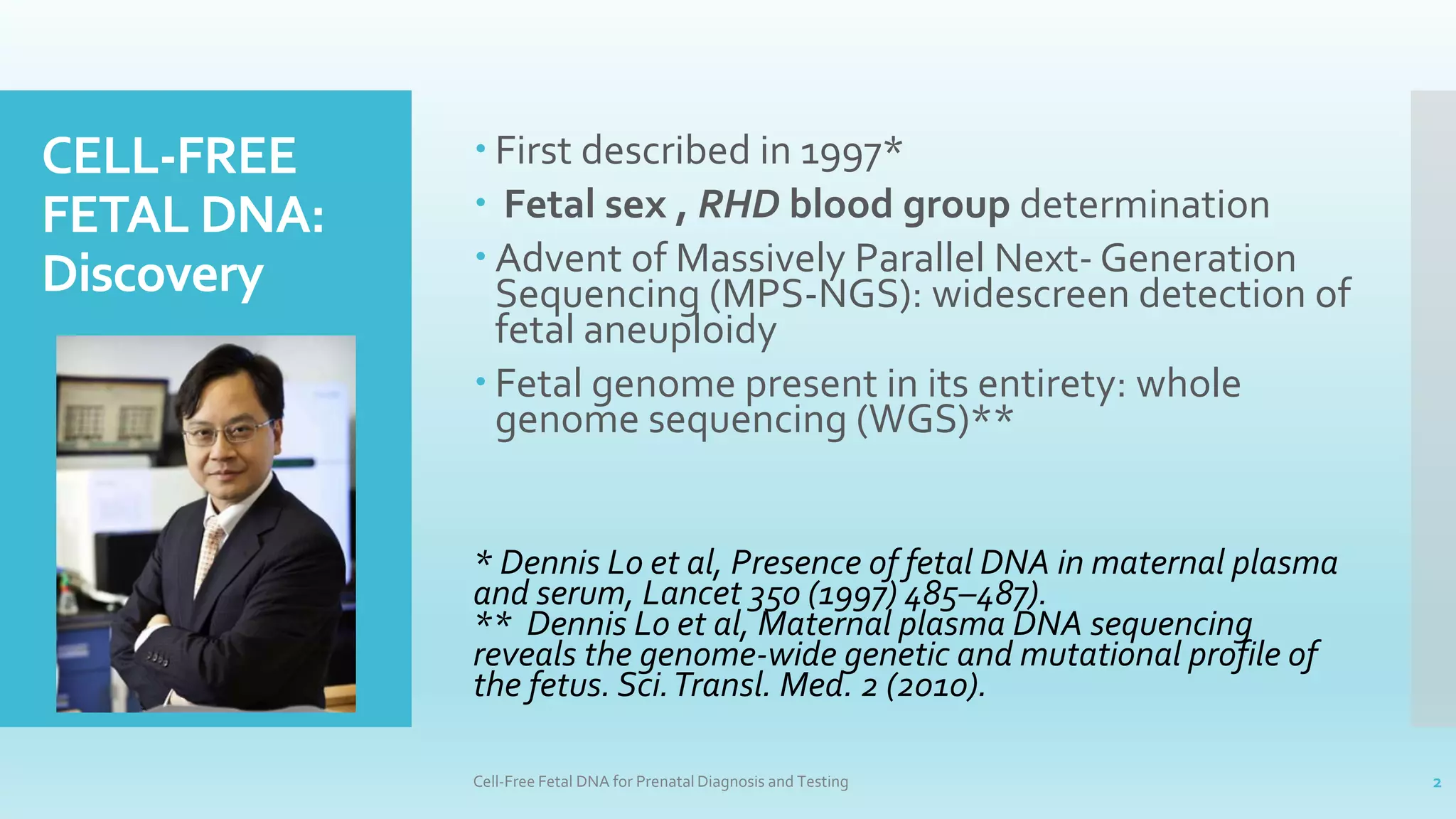 Cell free fetal dna testing for prenatal diagnosis | PPTX