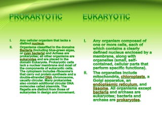Cell structure and function