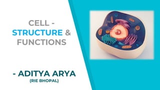 CELL -
STRUCTURE &
FUNCTIONS
- ADITYA ARYA
(RIE BHOPAL)
 