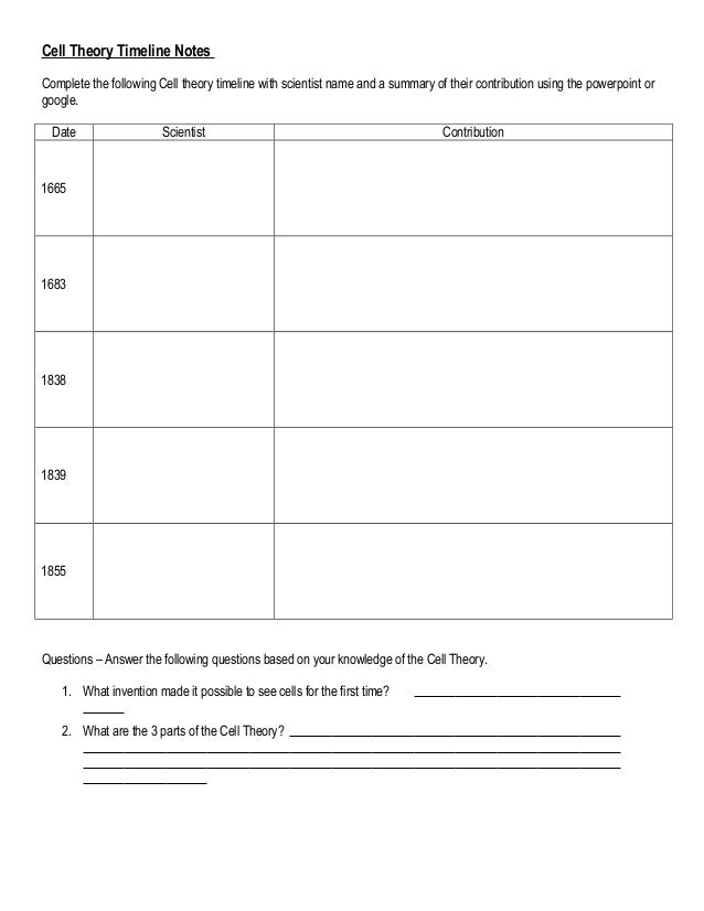 parallel timeline worksheet