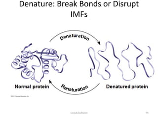 Denature: Break Bonds or Disrupt
IMFs
96sanjukaladharan
 
