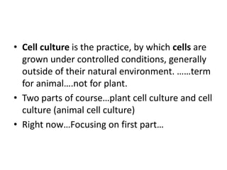 Cell and tissue culture | PPT