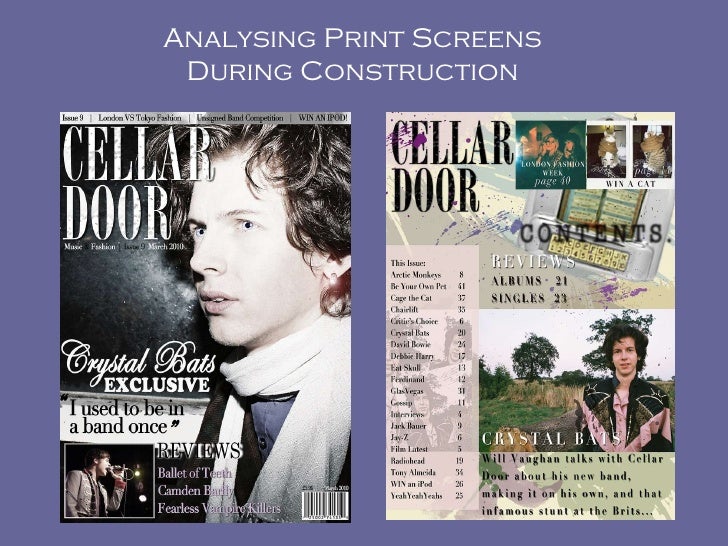 Cellar Door Analysing Print Screens During Construction