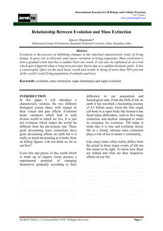 International Journal of Cell Biology and Cellular Processes vol 2 ...
