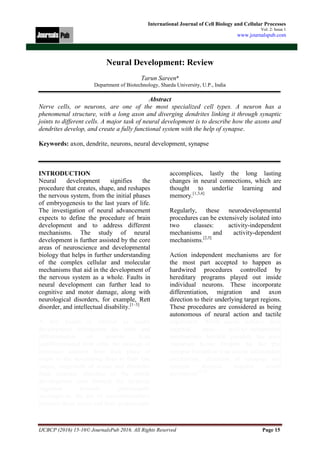 International Journal of Cell Biology and Cellular Processes vol 2 ...