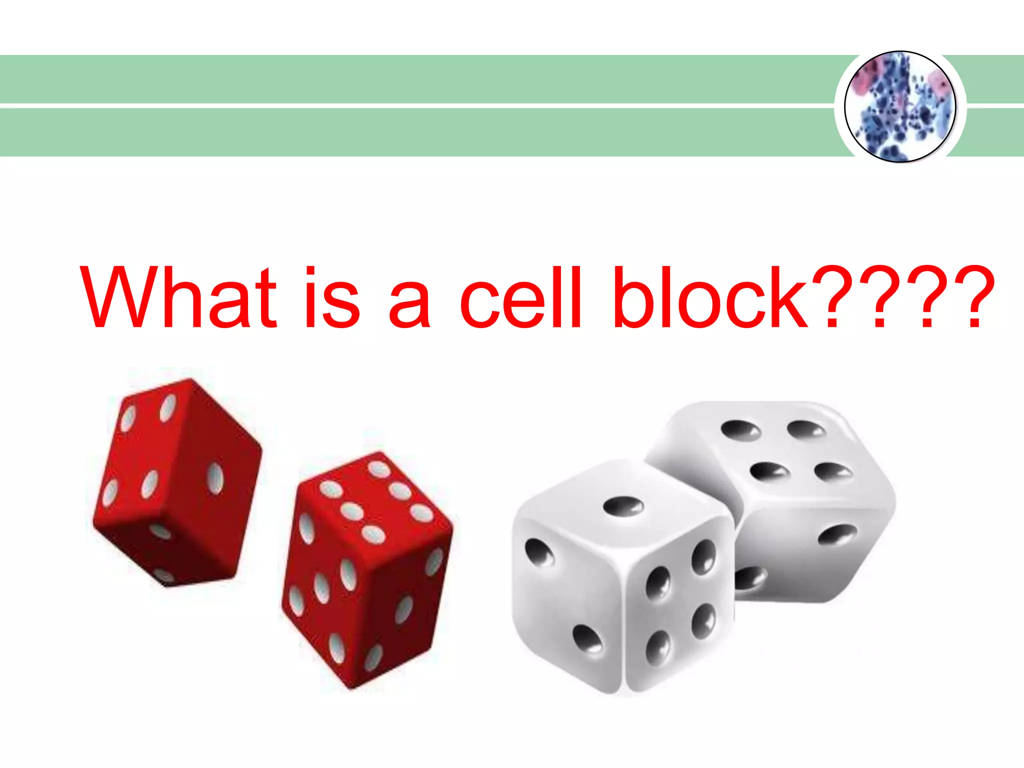 What is a cell block????
 