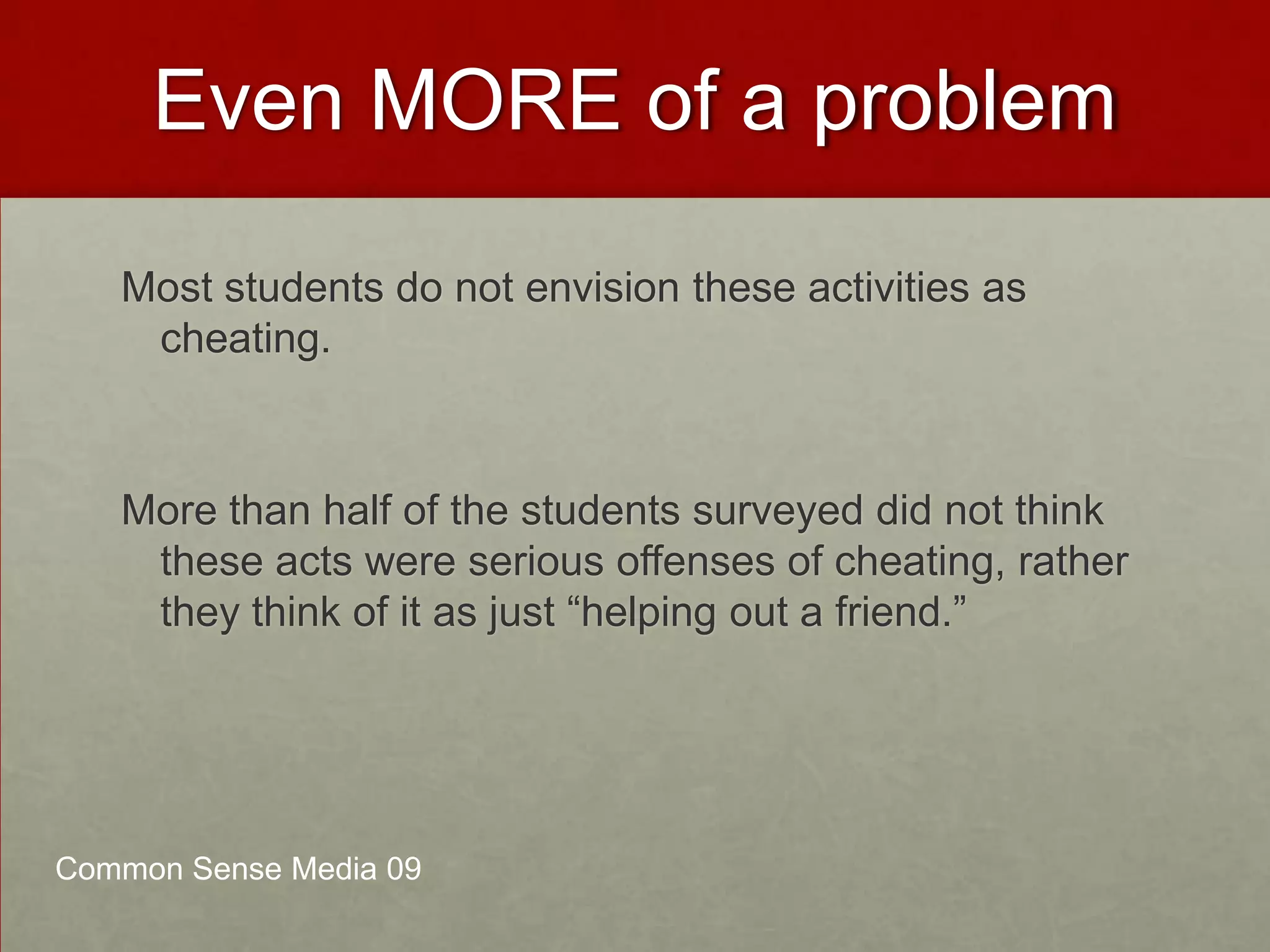 25% have text messaged their friends about answers during a test or quiz.  