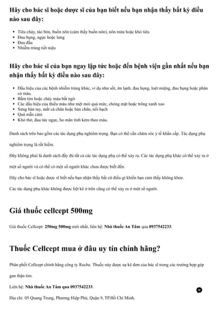 Cellcept – Thuoc chong thai ghep co quan tot nhat | PDF