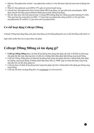 Cellcept – Thuoc chong thai ghep co quan tot nhat | PDF