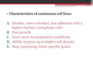 Cell culture and maintenance | PPTX