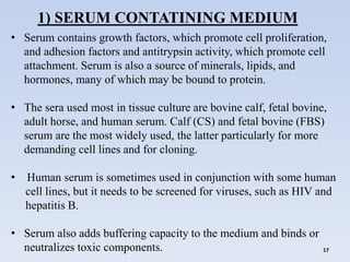 Cell culture media | PPTX