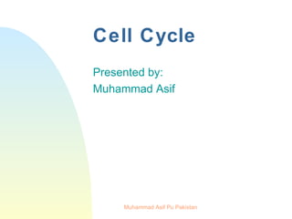 Cell Cycle ,[object Object],[object Object],Muhammad Asif Pu Pakistan 