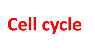 Cell cycle
 