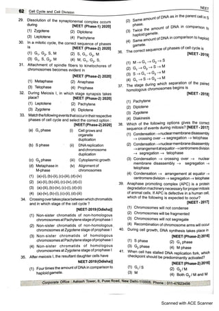 cell cycle and division.pdf aakash module | PDF