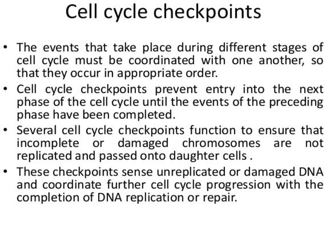 CELL CYCLE CHECKPINTS.pptx pharmacology ii | PPT
