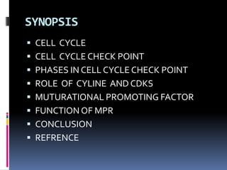 Cell cycle check point By KK Sahu Sir Biology Diagrams