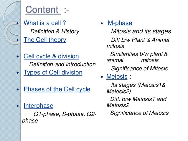 Cell Cycle And Division
