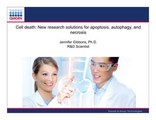 Cell death: New research solutions for apoptosis, autophagy, and
necrosis
Jennifer Gibbons, Ph.D.
R&D Scientist

Sample & Assay Technologies

 
