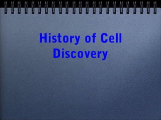 History of Cell
  Discovery
 