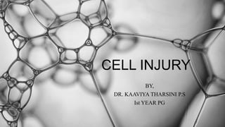 CELL INJURY
BY,
DR. KAAVIYA THARSINI P.S
Ist YEAR PG
 