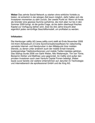 Cellity text intern Interview